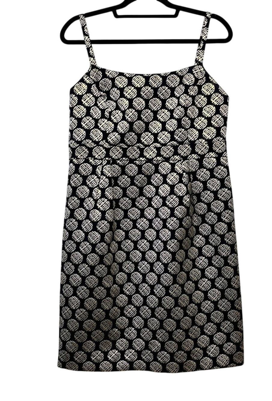 Target Metallic Dress Black Jacquard Dot Spaghetti Strap Y2K Cocktail Dress 12